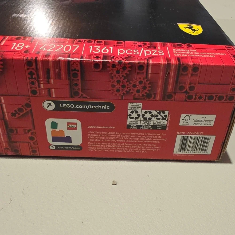 LEGO Technic Ferrari SF-24 F1 Car Model Kit for Adult F1 Fans 42207 NEW